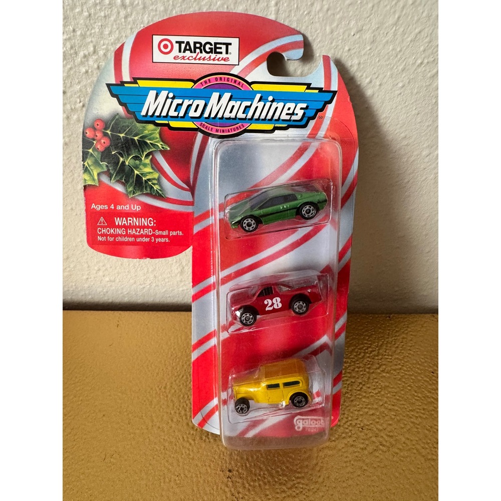 Vintage‎ 1998 Micro Machines Target Exclusive 3 Pack Holiday Candy Cane